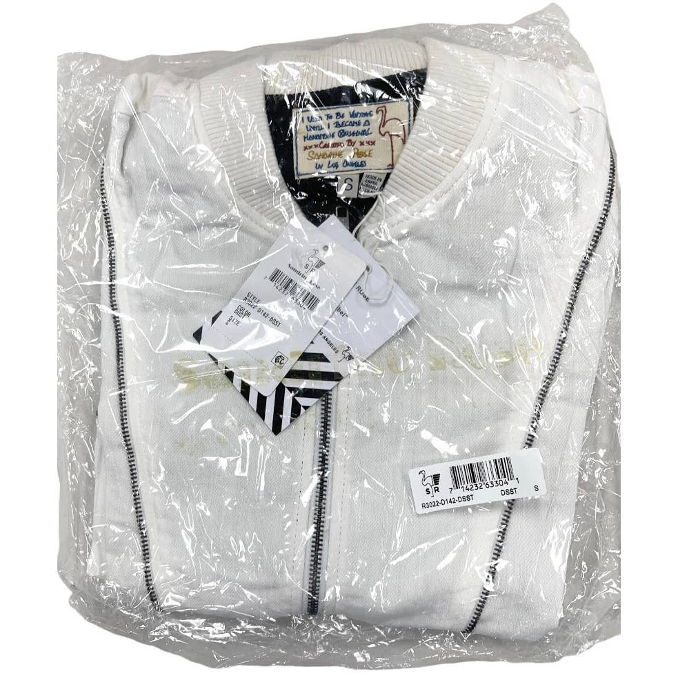 Free People x Sandrine Rose Zip Bomber White Jacket Coat Cotton Linen S New - Premium from Free People - Just $149.00! Shop now at Finds For You