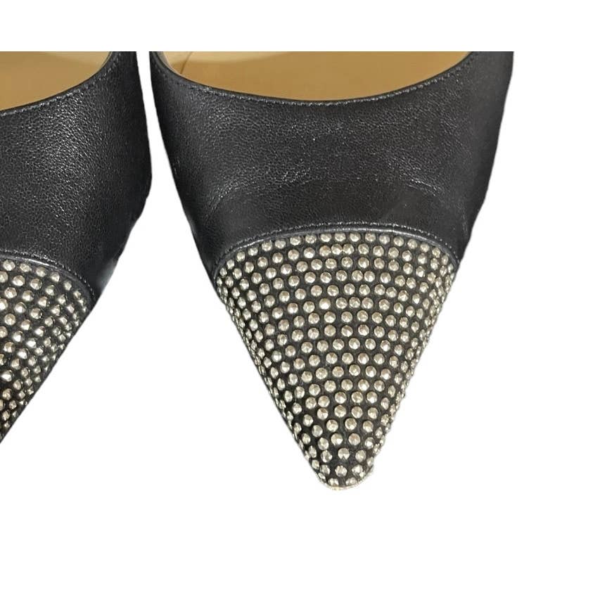 Jimmy Choo Amika Black Studded Cap Toe Pumps Heels Size 39 9 US Black - Premium from Jimmy Choo - Just $199.00! Shop now at Finds For You