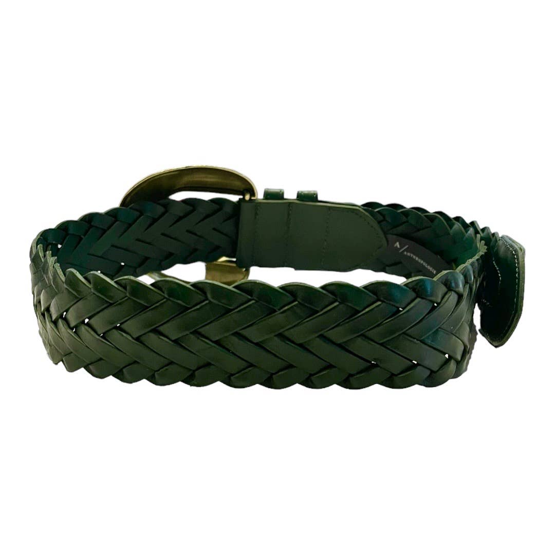 Anthropologie Green Woven Waist Leather Belt Size Small New - Premium from Anthropologie - Just $99.00! Shop now at Finds For You