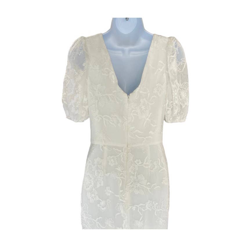Dress The Population Off White Lace Trumpette Gown Dress Bohemian Festival S - Premium from Dress The Population - Just $129.0! Shop now at Finds For You