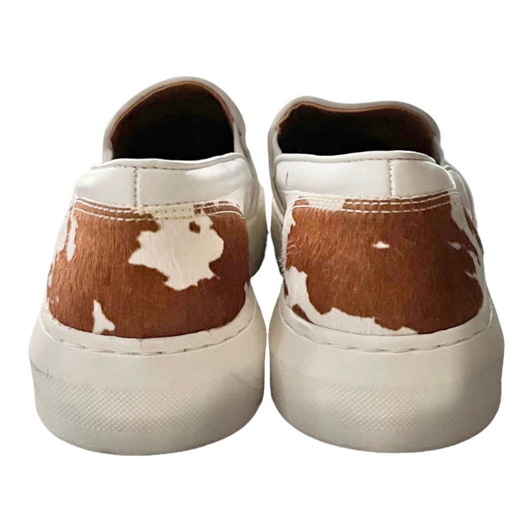 Vionic Cow Print Calf Hair Slip On Sneakers Size 9 New Arch Support - Premium from Vionic - Just $89.00! Shop now at Finds For You