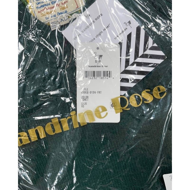 Sandrine Rose Mixed Media Tropical Print Wool Sweater Knit Oversized XS New - Premium from Sandrine Rose - Just $89.00! Shop now at Finds For You