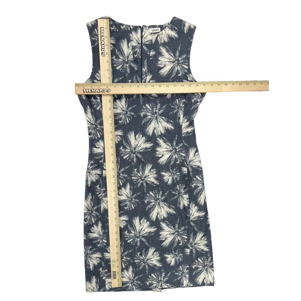 L’Agence Sleeveless Palm Tree Print Denim Dress Size 8 New - Premium from L’agence - Just $125.0! Shop now at Finds For You