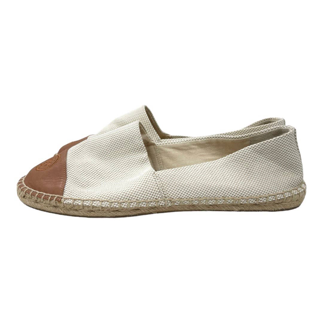 Tory Burch Colorblock Woven Canvas Leather Espadrilles Flats Shoes Size 11 - Premium from Tory Burch - Just $135.0! Shop now at Finds For You