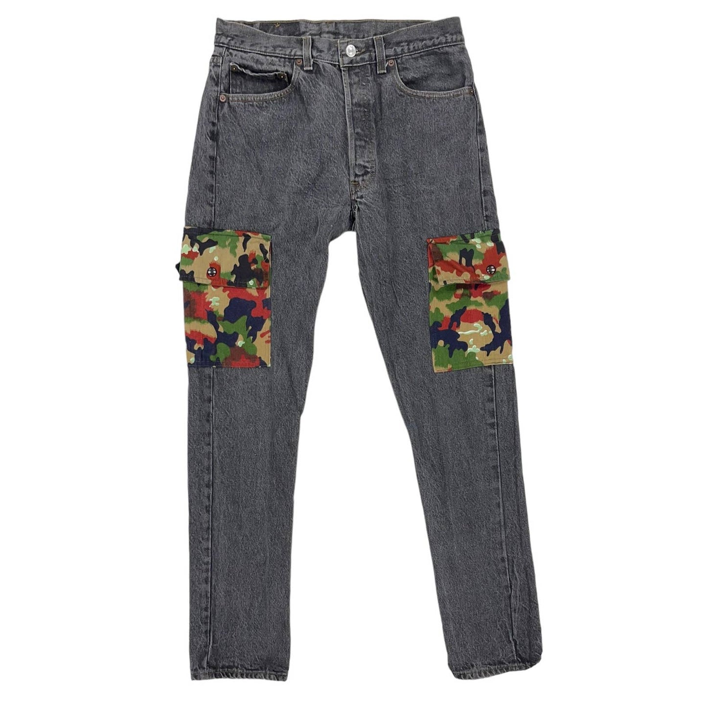 Urban Outfitters Vintage 80’s Levi’s Camo Embellished Jeans Size 33 - Premium from Levi's - Just $129.0! Shop now at Finds For You