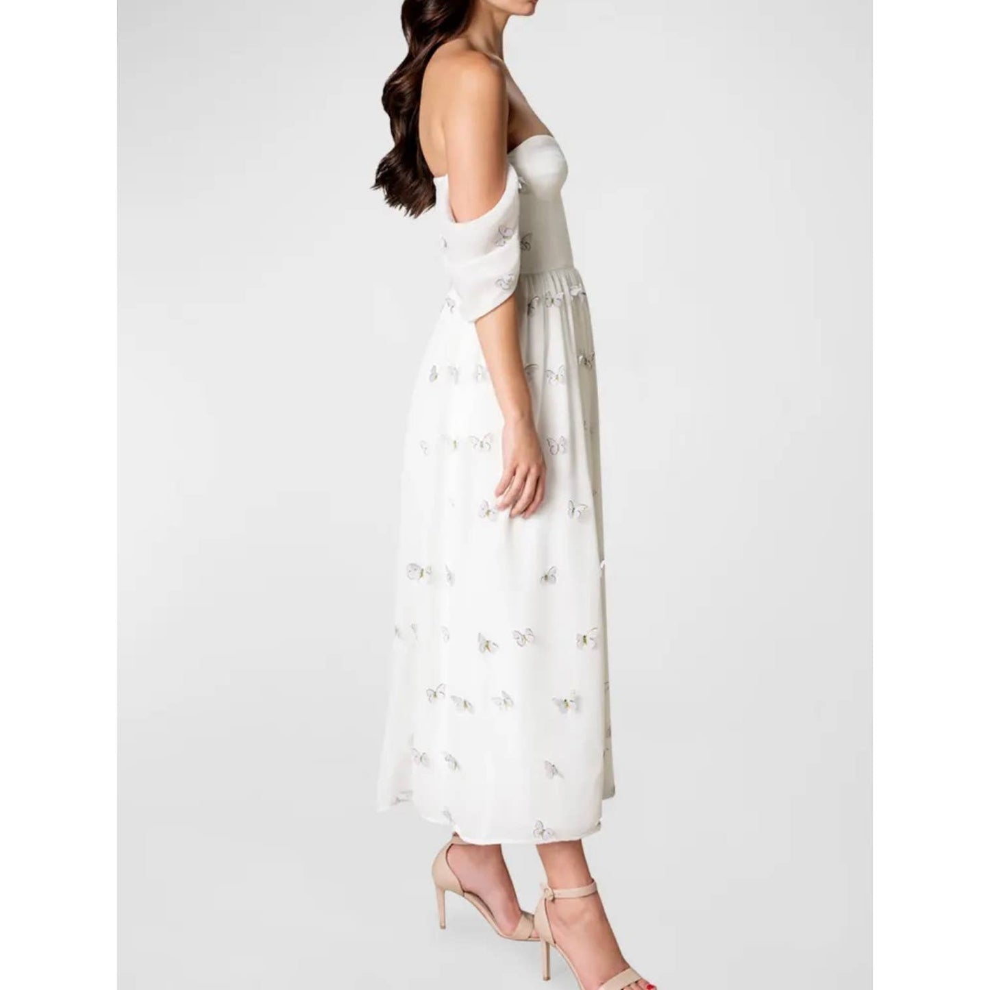 Dress The Population Black Label Reagan Butterly Appliqué Dress Size S Off White - Premium from Dress The Population - Just $149.0! Shop now at Finds For You