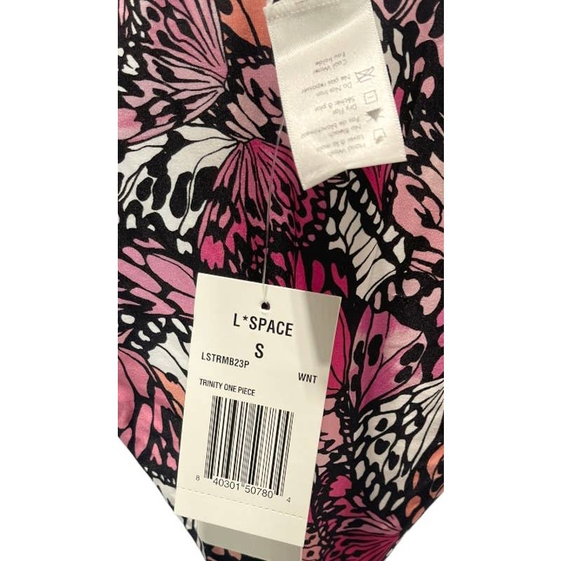 L’ Space Trinity Cut Out One Piece Swimsuit Bathing Suit Small Butterflies New - Premium from L*SPACE - Just $89.0! Shop now at Finds For You