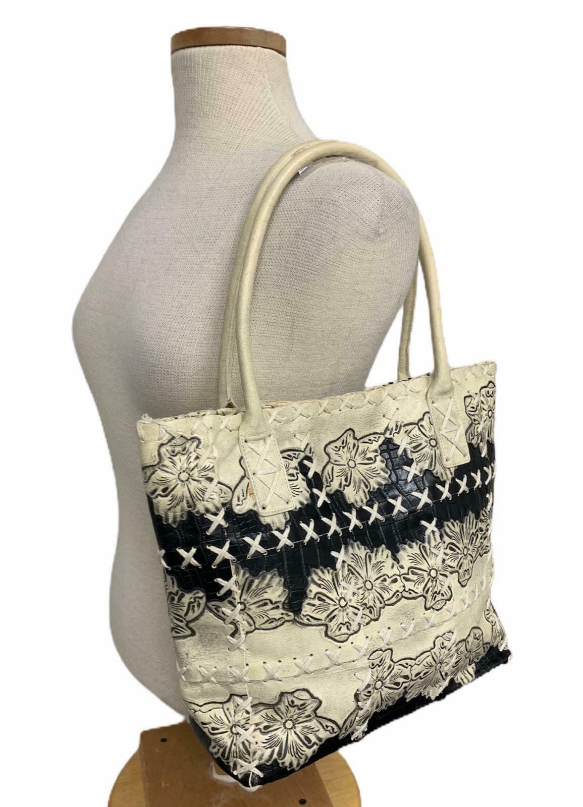 Berge Handbag Purse Tote Made In Italy Leather Patchwork Boho Artisan Designer - Premium Clothing, Shoes & Accessories:Women:Women's Bags & Handbags from Berge Made in Italy - Just $60.59! Shop now at Finds For You