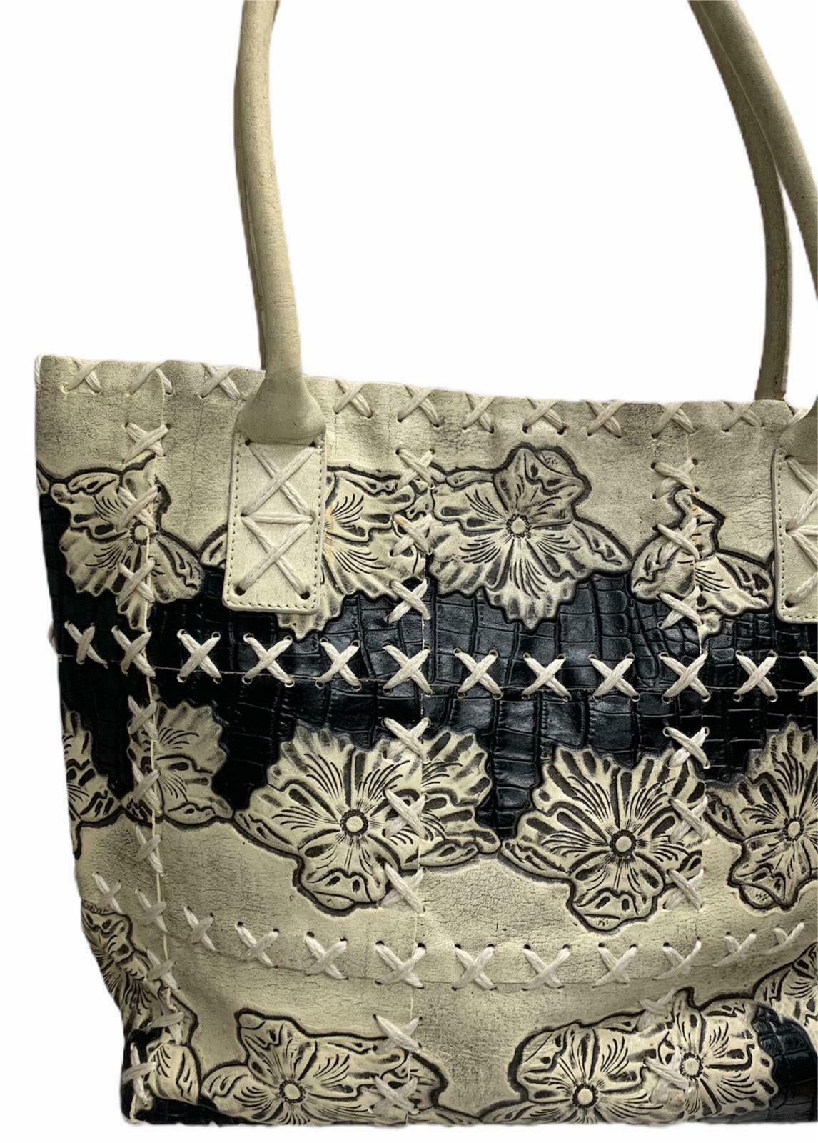 Berge Handbag Purse Tote Made In Italy Leather Patchwork Boho Artisan Designer - Premium Clothing, Shoes & Accessories:Women:Women's Bags & Handbags from Berge Made in Italy - Just $60.59! Shop now at Finds For You