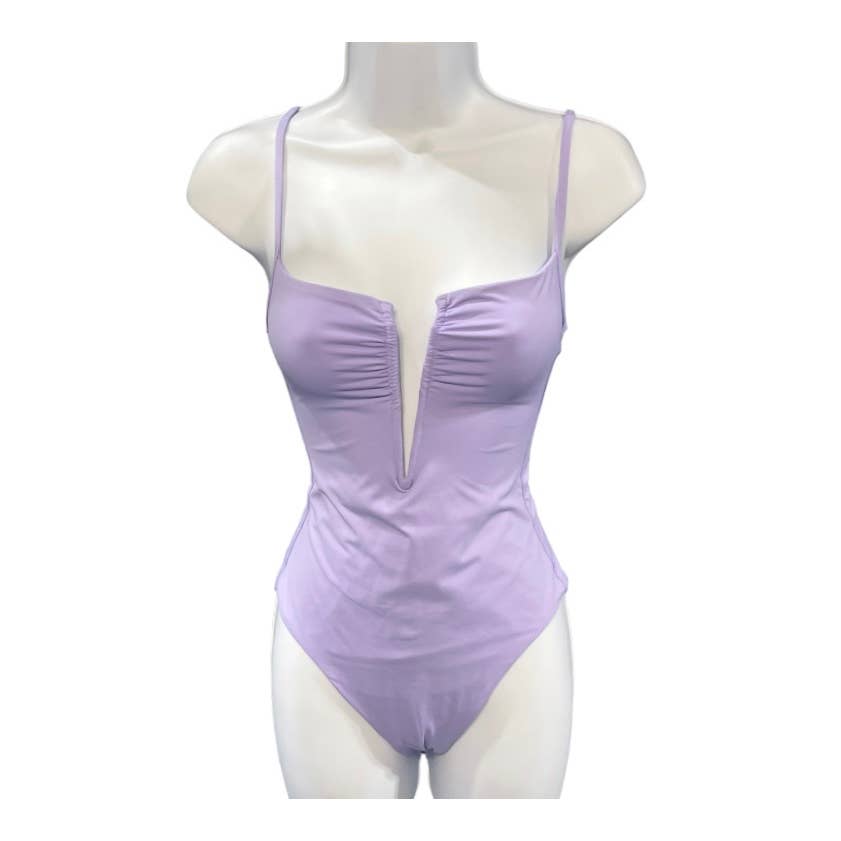 L*SPACE Revolve Roxanne One Piece Bitsy Cut Swimsuit Bathing Suit S Wisteria New - Premium from L*SPACE - Just $99.0! Shop now at Finds For You