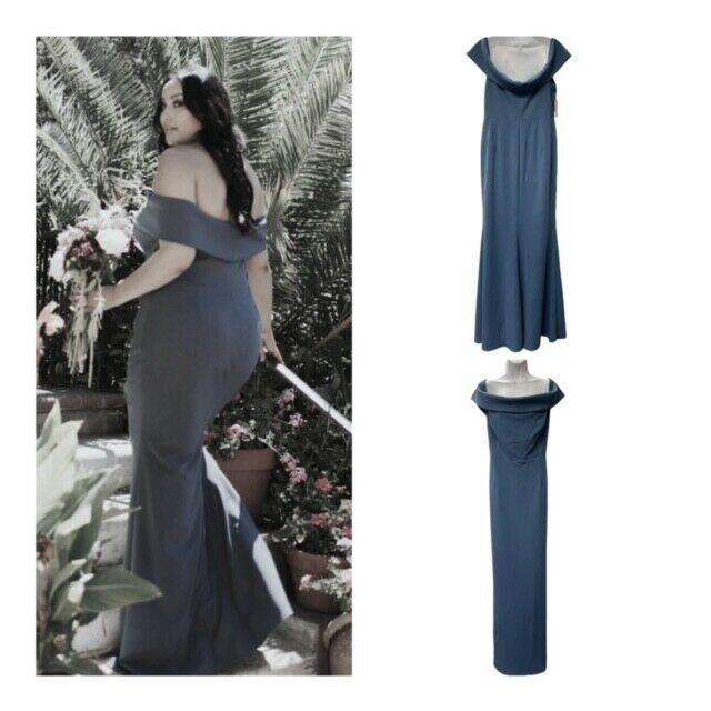 BHLDN Katie May Legacy Gown Dress Trumpet Off the Shoulder Blue Prom Bridesmaid - Premium Clothing, Shoes & Accessories:Women:Women's Clothing:Dresses from Katie May - Just $161.59! Shop now at Finds For You