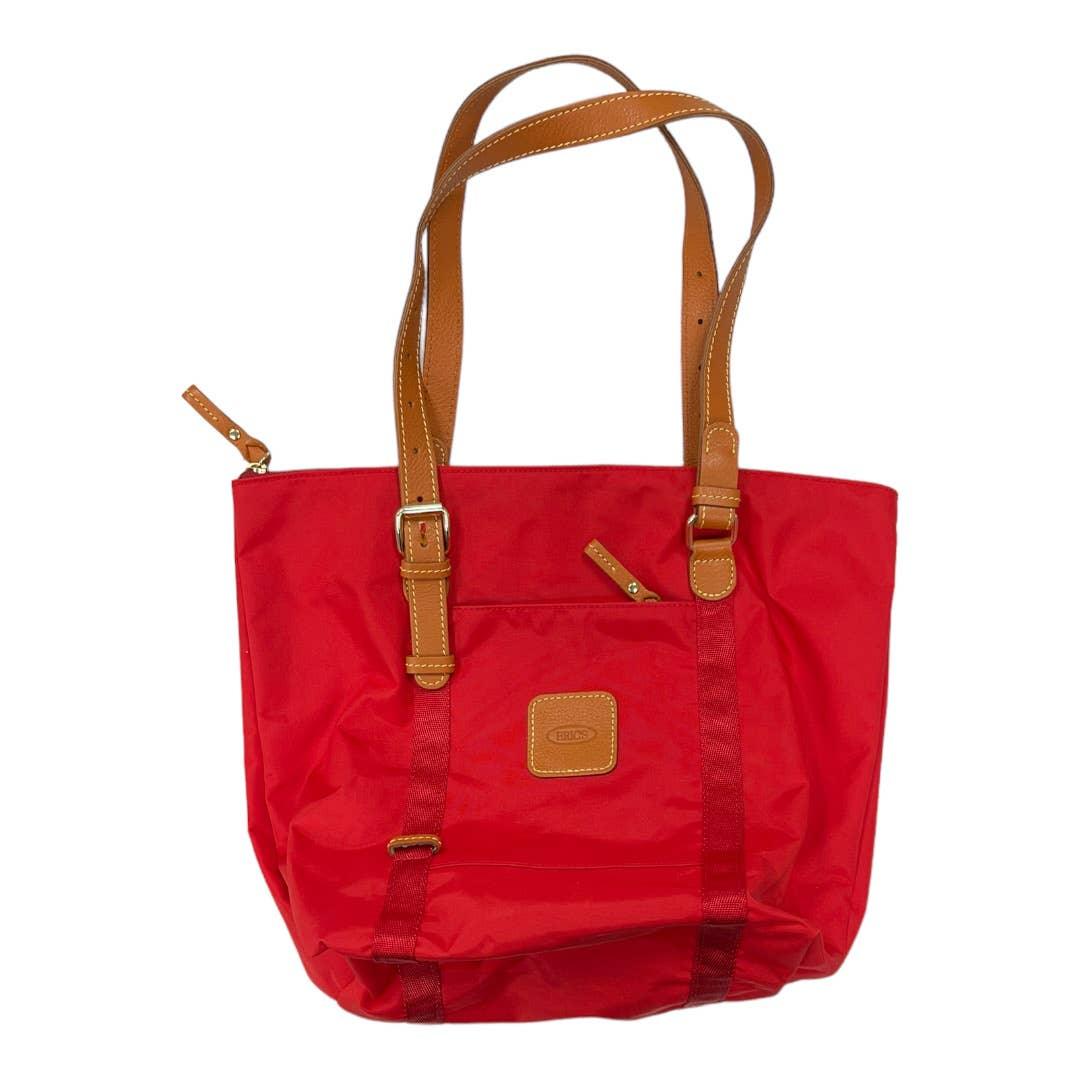 Brics Milano Nylon Leather Trim Packable Bag Handbag Tote Red New - Premium from Bric's - Just $99.00! Shop now at Finds For You