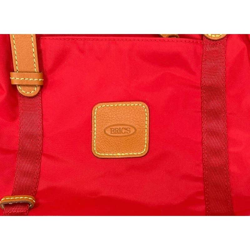 Brics Milano Nylon Leather Trim Packable Bag Handbag Tote Red New - Premium from Bric's - Just $99.00! Shop now at Finds For You