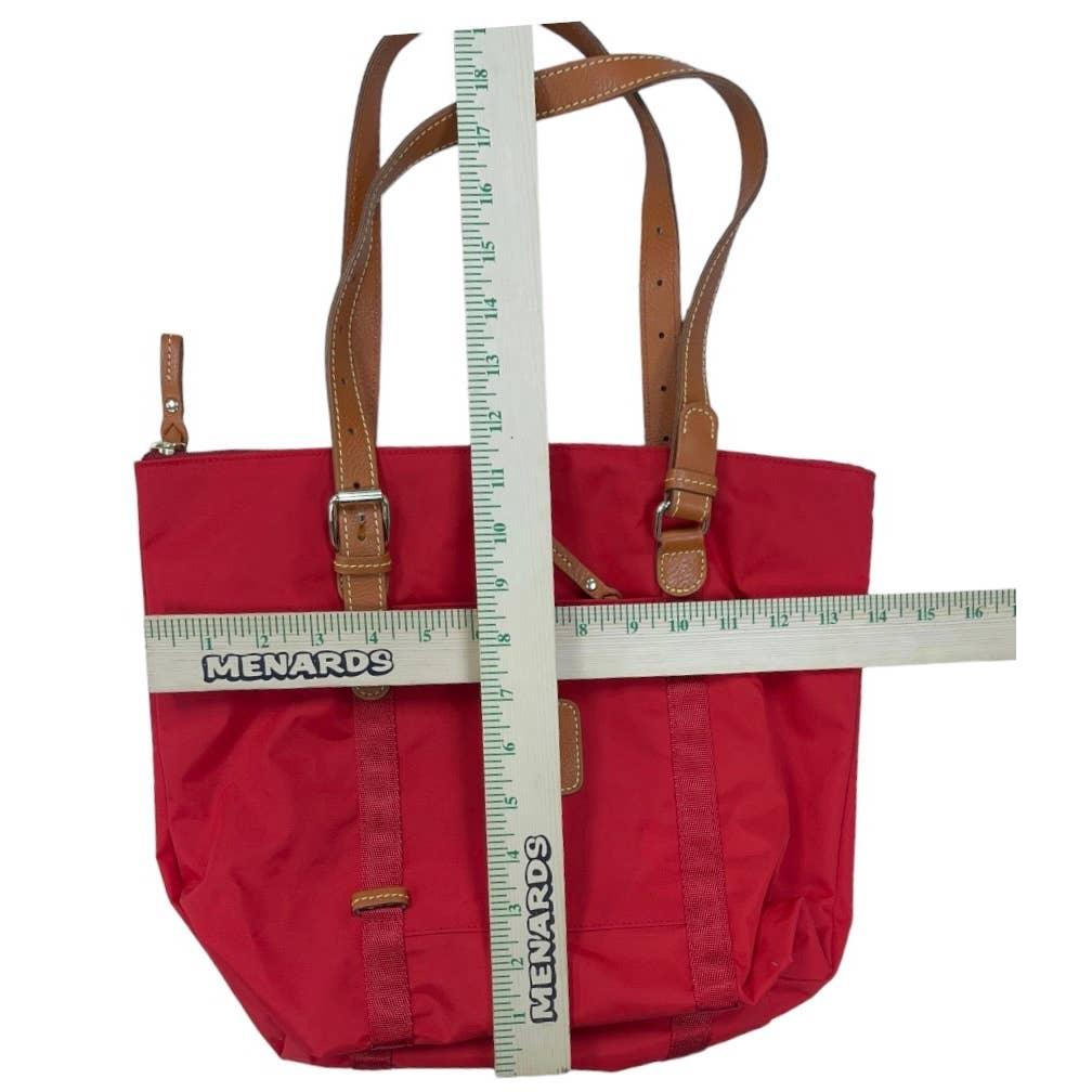 Brics Milano Nylon Leather Trim Packable Bag Handbag Tote Red New - Premium from Bric's - Just $99.00! Shop now at Finds For You