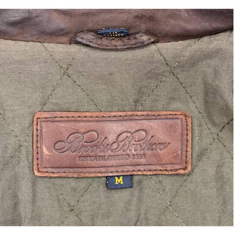 Brooks Brothers Leather Bomber Jacket Coat Zip Size M Brown - Premium from Brooks Brothers - Just $325.0! Shop now at Finds For You