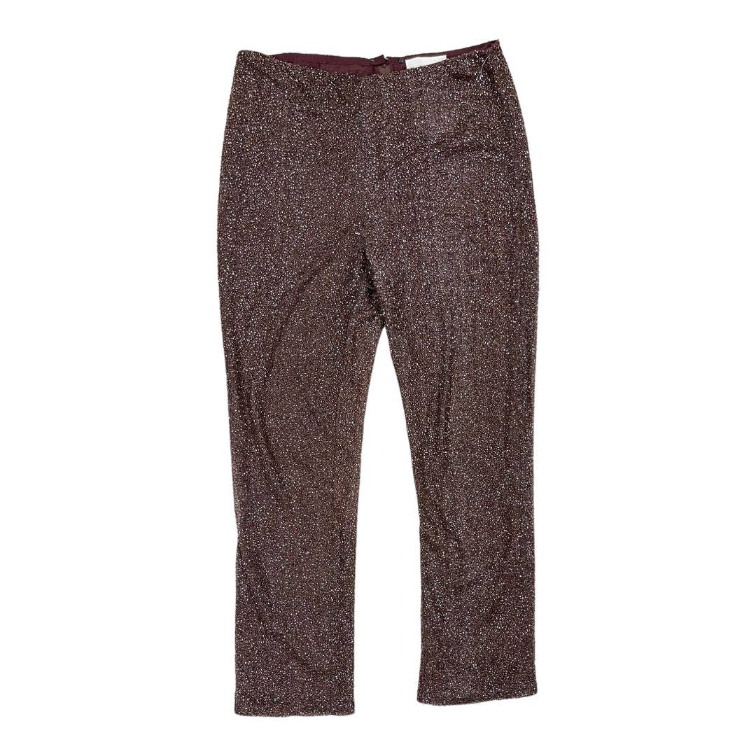 Badgley Mischka Burgundy Beaded Pants Size 10 - Premium from Badgley Mischka - Just $119.0! Shop now at Finds For You