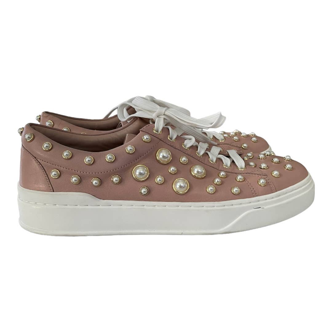 Stuart Weitzman Pearline Lace Up Sneakers Shoes Leather Size 9.5 - Premium from Stuart Weitzman - Just $179.00! Shop now at Finds For You