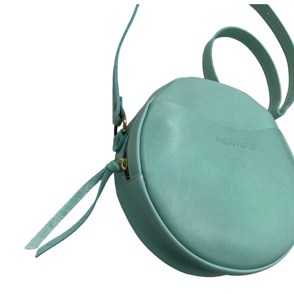 Portland Leather Goods Large Circle Crossbody Handbag Purse New Mint - Premium from Portland Leather Goods - Just $129.0! Shop now at Finds For You