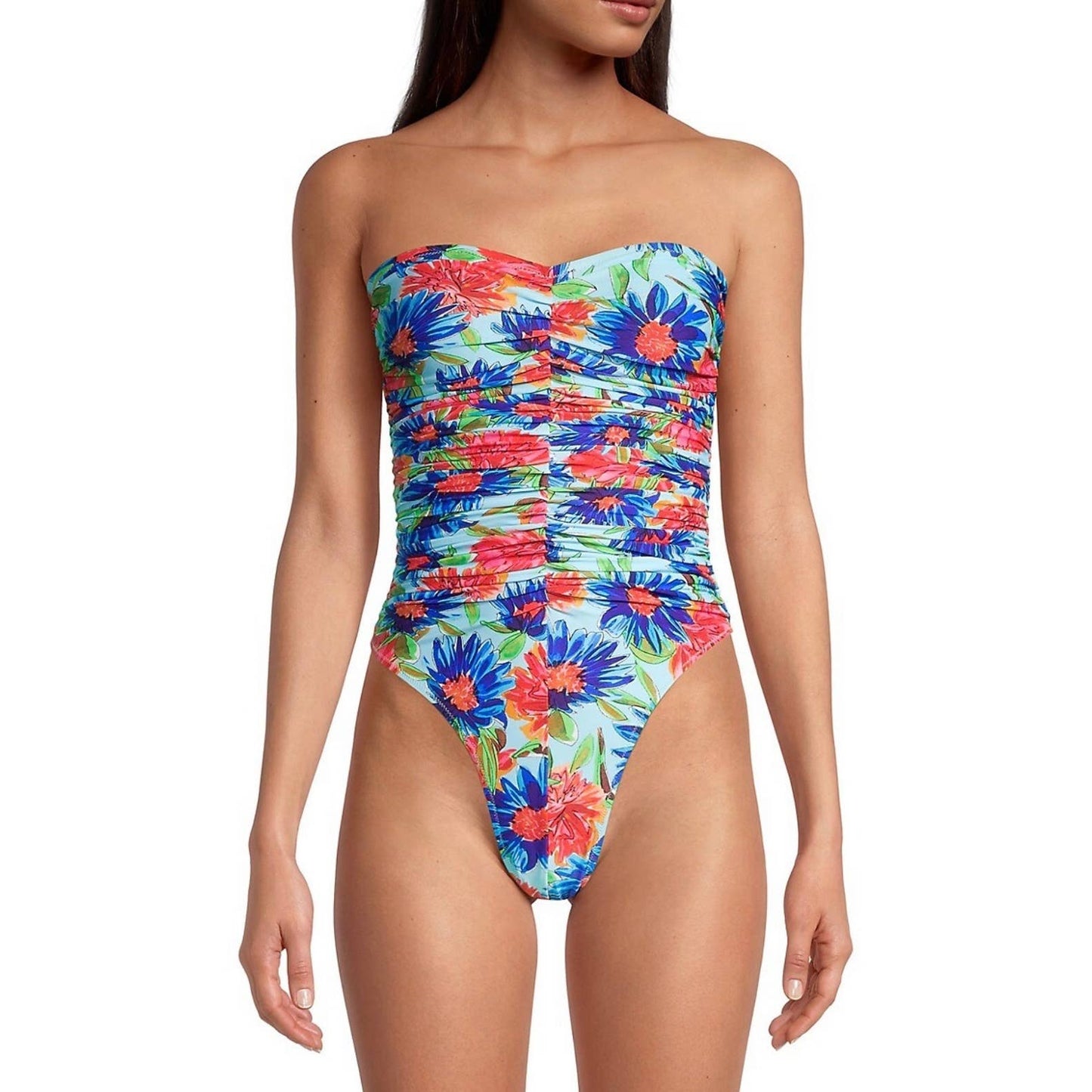 Milly Cabana Dahlia Floral Ruched One Piece Swimsuit S New - Premium from Milly - Just $99! Shop now at Finds For You