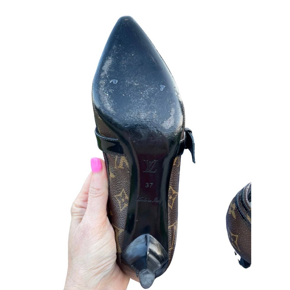 Louis Vuitton Star Power Monogram Low Heel Pumps Shoes Size 37 - Premium from Louis Vuitton - Just $689.0! Shop now at Finds For You