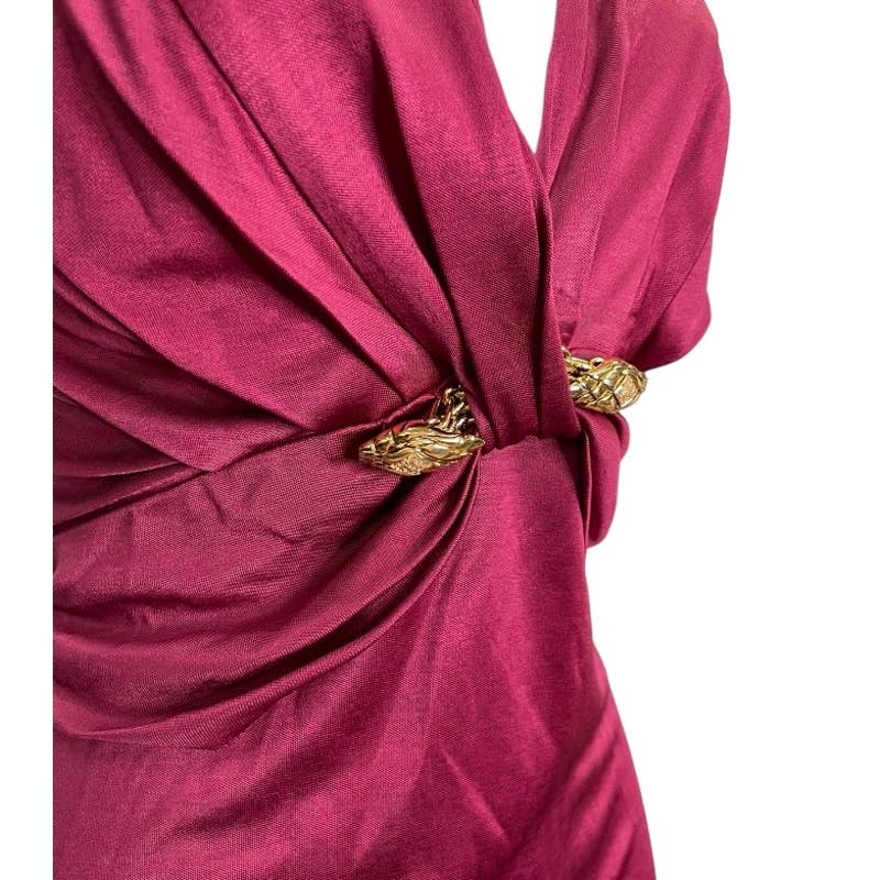 Vintage Roberto Cavalli Halter Gold Snake Embellished Dress Size 44 IT 8 US - Premium from Roberto Cavalli - Just $279.00! Shop now at Finds For You
