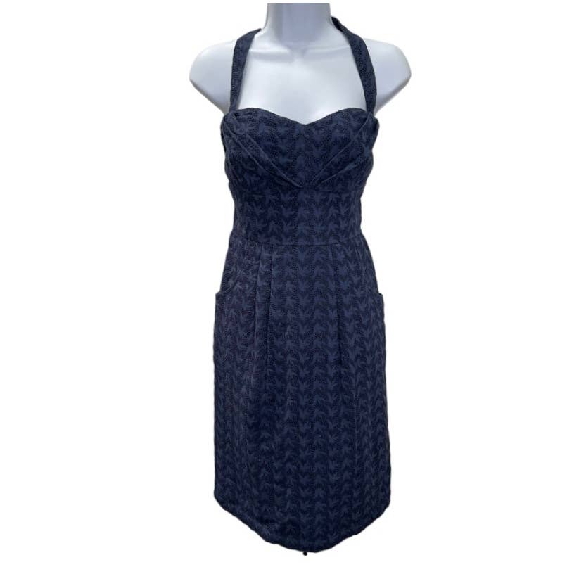 Anthropologie Girls From Savoy Pinup 50’s Style Eyelet Dress Size 6 Navy - Premium from Anthropologie - Just $65.00! Shop now at Finds For You