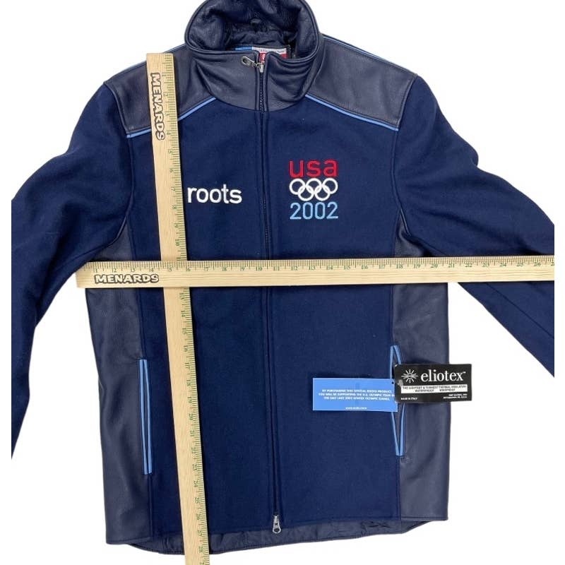 Vintage Roots 2002 USA Olympic Team Wool Leather Jacket Size XS New - Premium from Roots - Just $229.0! Shop now at Finds For You