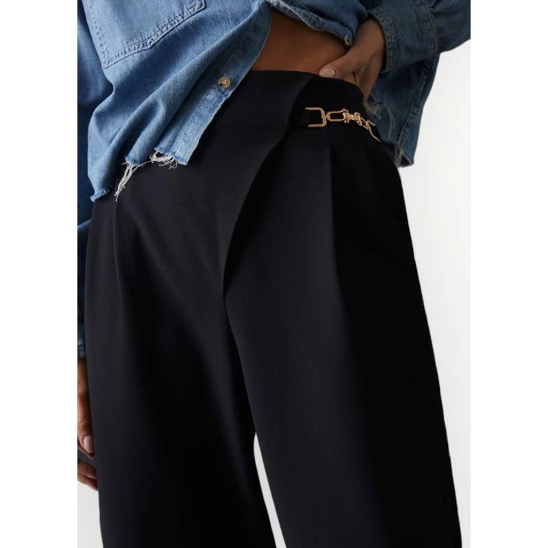 Anthropologie Exquise Straight Leg Trousers Pants Size XL Black New - Premium from Anthropologie - Just $119.0! Shop now at Finds For You