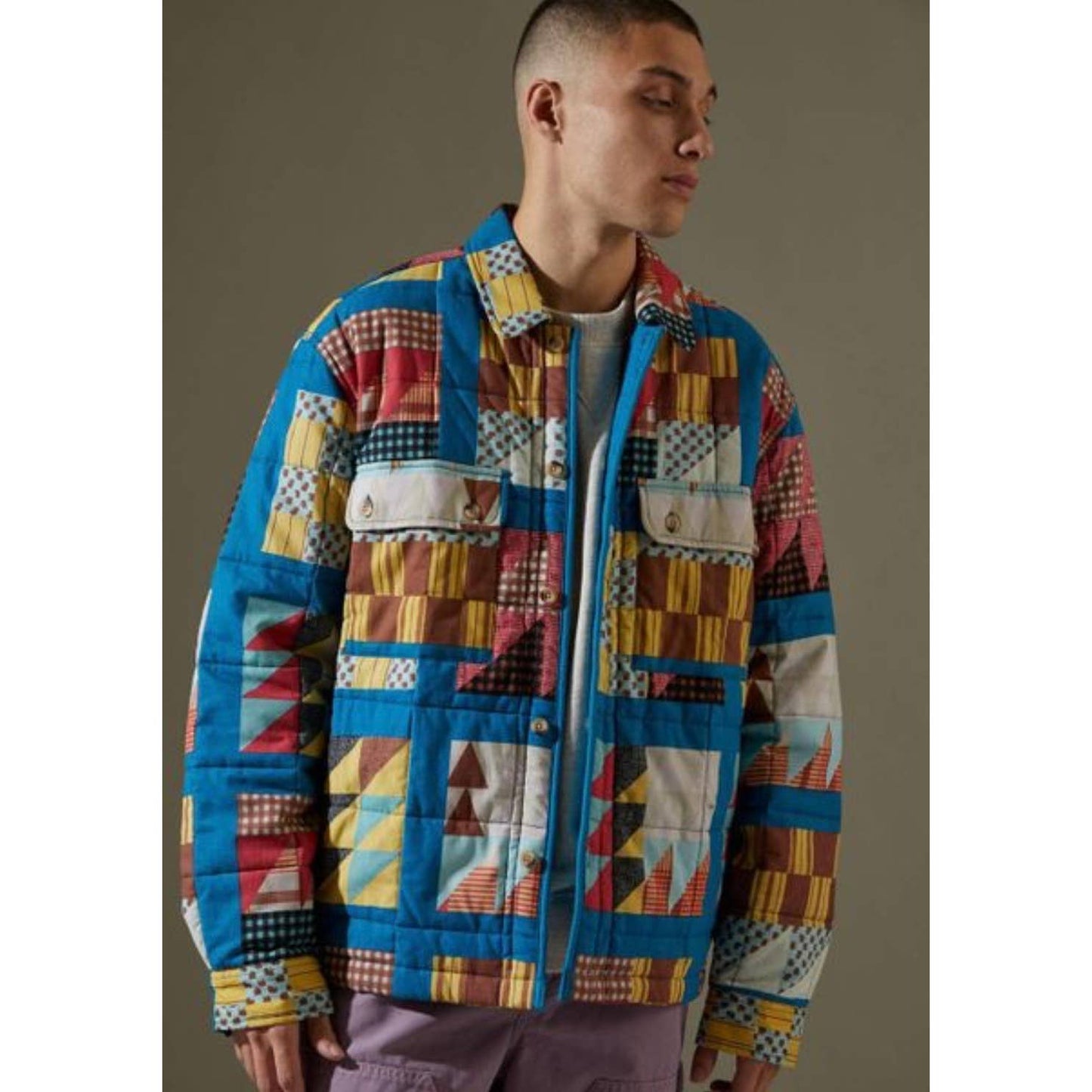 Urban Outfitters UO BDG Patchwork Quilt Shrt Jacket Size M New - Premium from Urban Outfitters - Just $129.0! Shop now at Finds For You