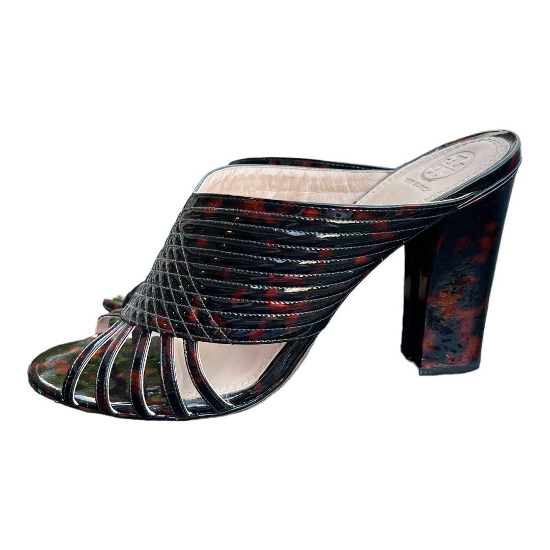 Tory Burch Brida Tortoise Patent Slides Heels Shoes Size 11 - Premium from Tory Burch - Just $129.00! Shop now at Finds For You