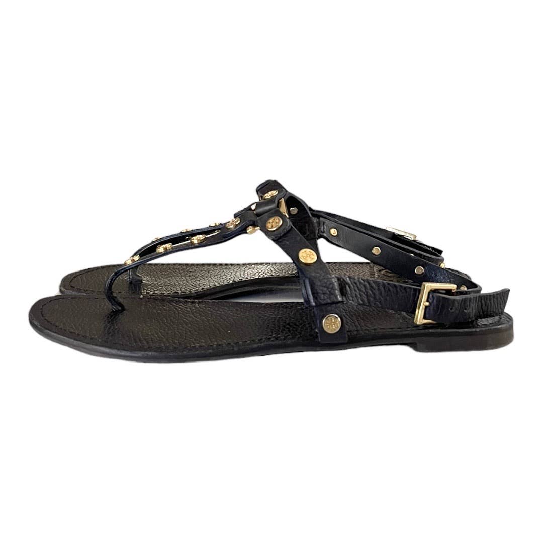 Tory Burch Marge Logo Studded Thong Sandals Flats Leather Size 8.5 - Premium from Tory Burch - Just $129.0! Shop now at Finds For You