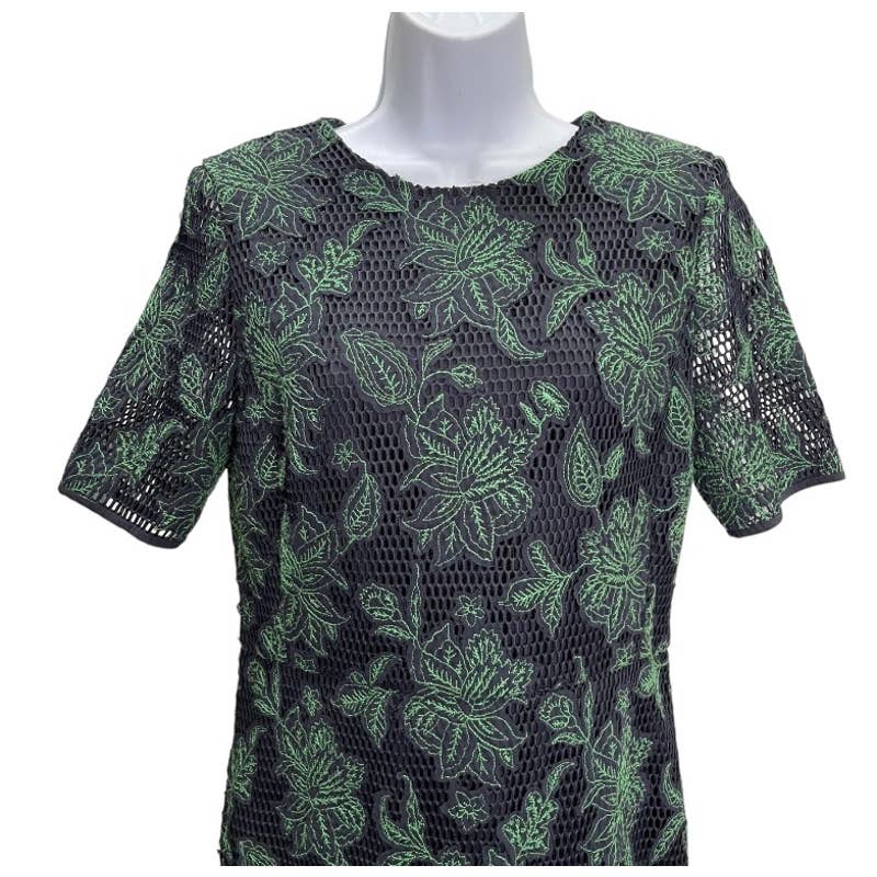 Tory Burch Appliqué Lace Fishnet Short Sleeve Dress Size 8 - Premium from Tory Burch - Just $119.00! Shop now at Finds For You