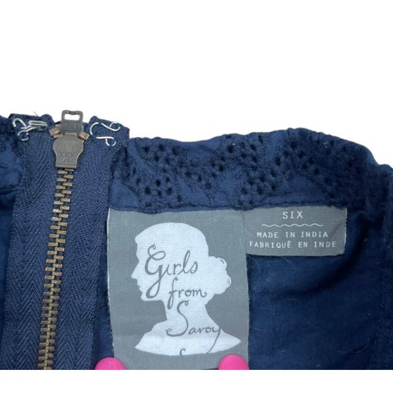 Anthropologie Girls From Savoy Pinup 50’s Style Eyelet Dress Size 6 Navy - Premium from Anthropologie - Just $65.00! Shop now at Finds For You