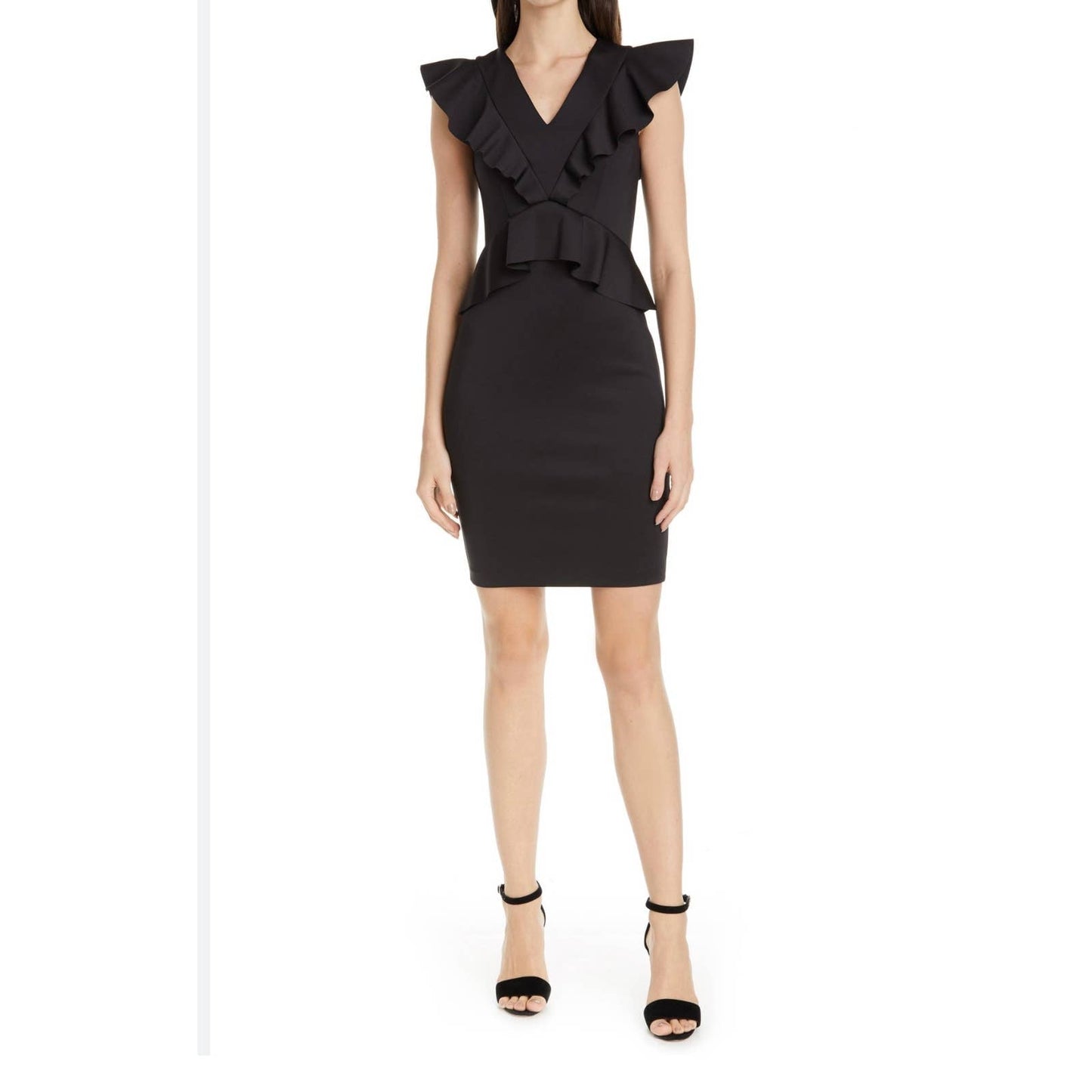 Ted Baker Alair Ruffle Peplum Sleeveless Bodycon Dress Sz 4 - Premium from Ted Baker - Just $168.0! Shop now at Finds For You