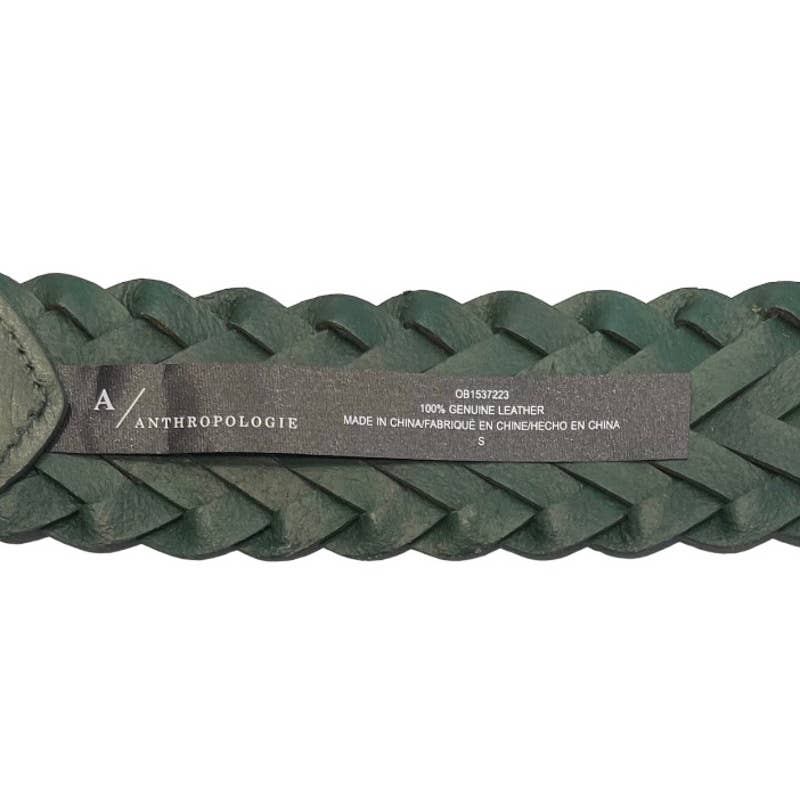 Anthropologie Green Woven Waist Leather Belt Size Small New - Premium from Anthropologie - Just $99.00! Shop now at Finds For You