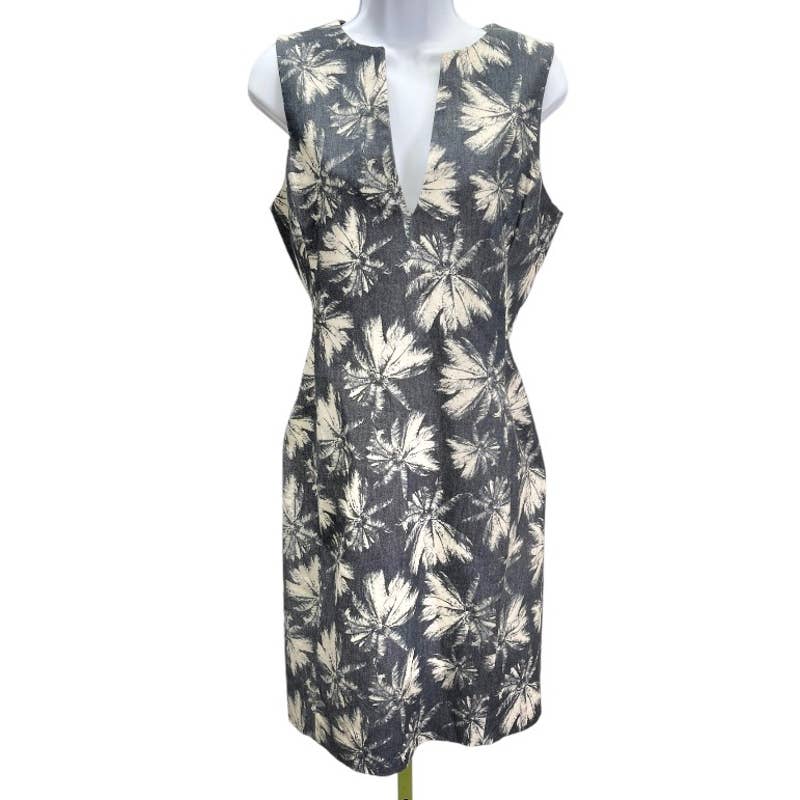 L’Agence Sleeveless Palm Tree Print Denim Dress Size 8 New - Premium from L’agence - Just $125.0! Shop now at Finds For You