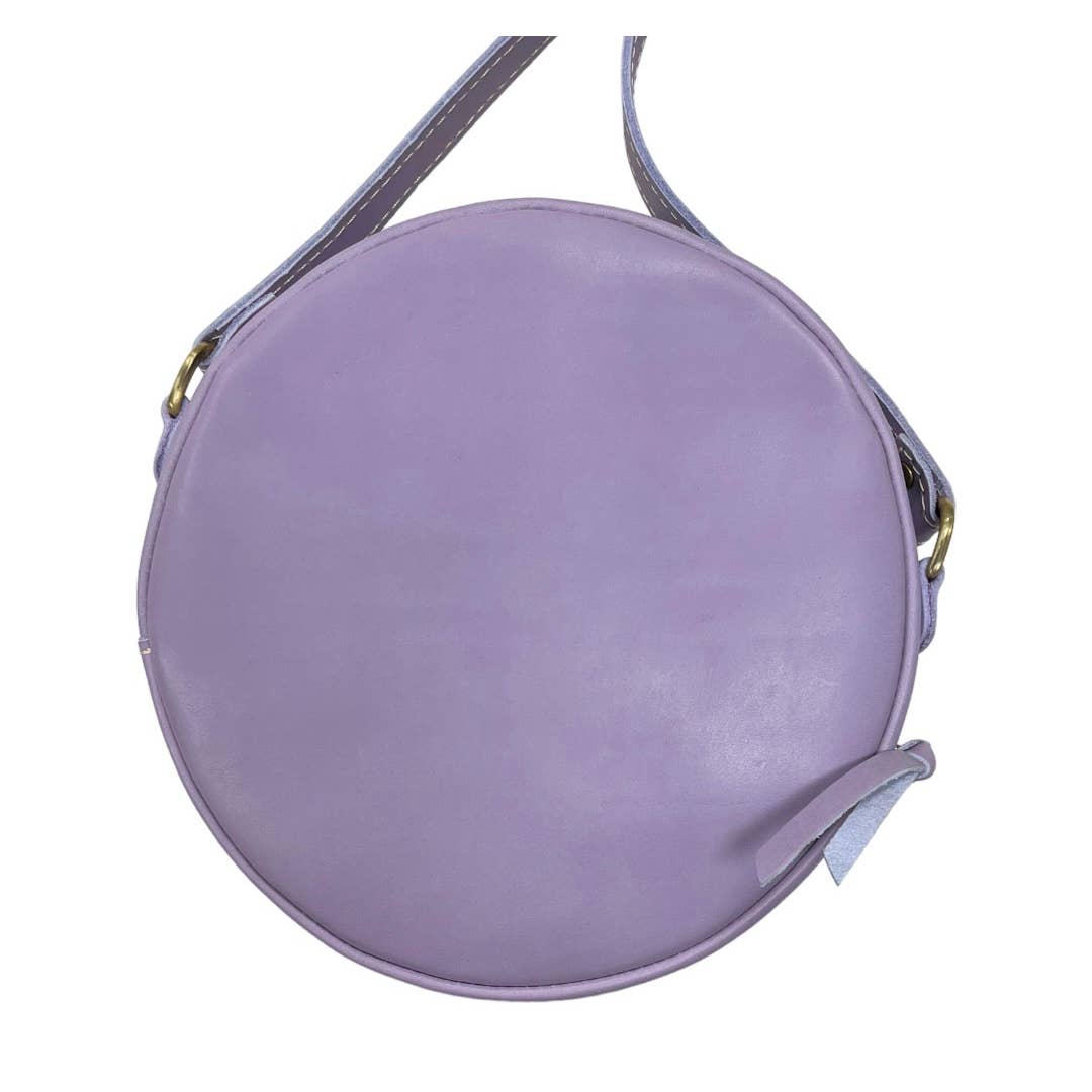 Portland Leather Goods Large Circle Crossbody Handbag New Lavendar - Premium from Portland Leather Goods - Just $119.0! Shop now at Finds For You
