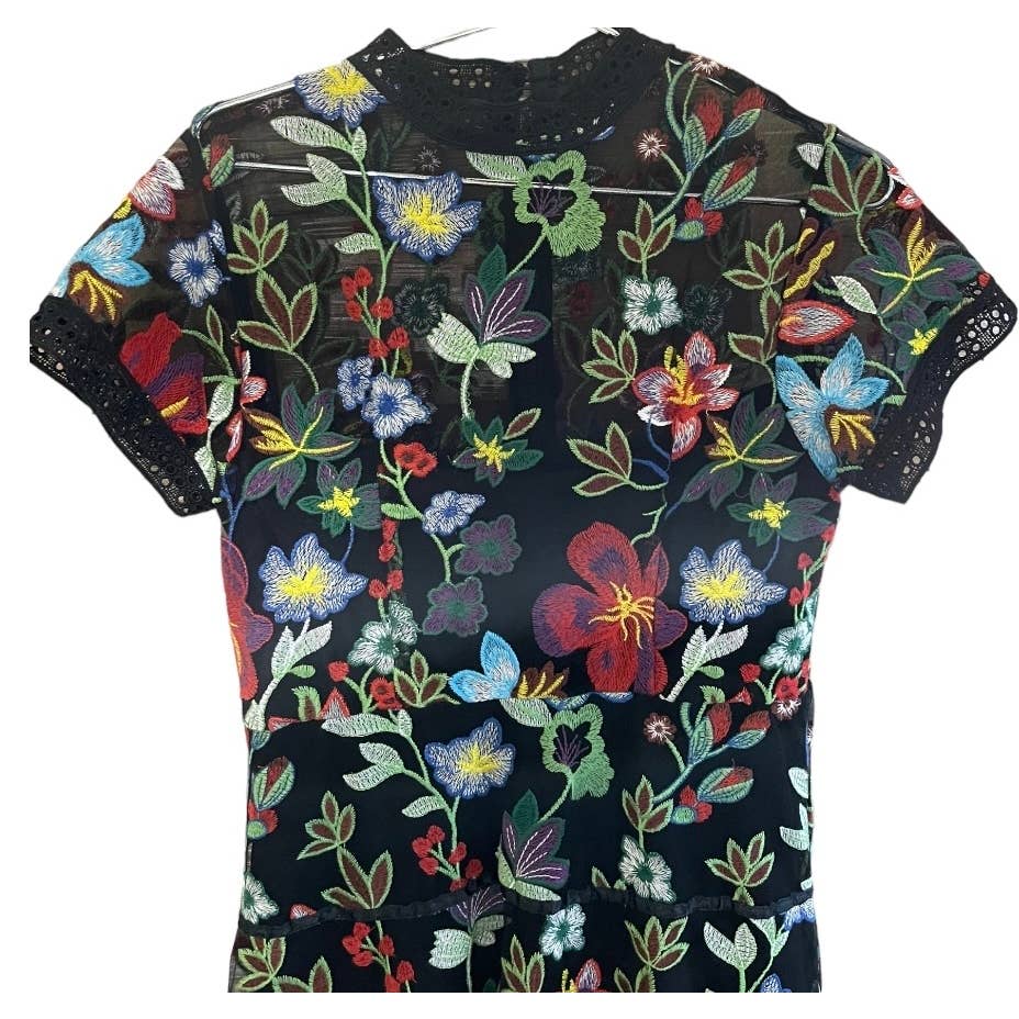 Anthropologie Vone Floral Embroidered Midi Dress Size 12 - Premium from Anthropologie - Just $229.0! Shop now at Finds For You
