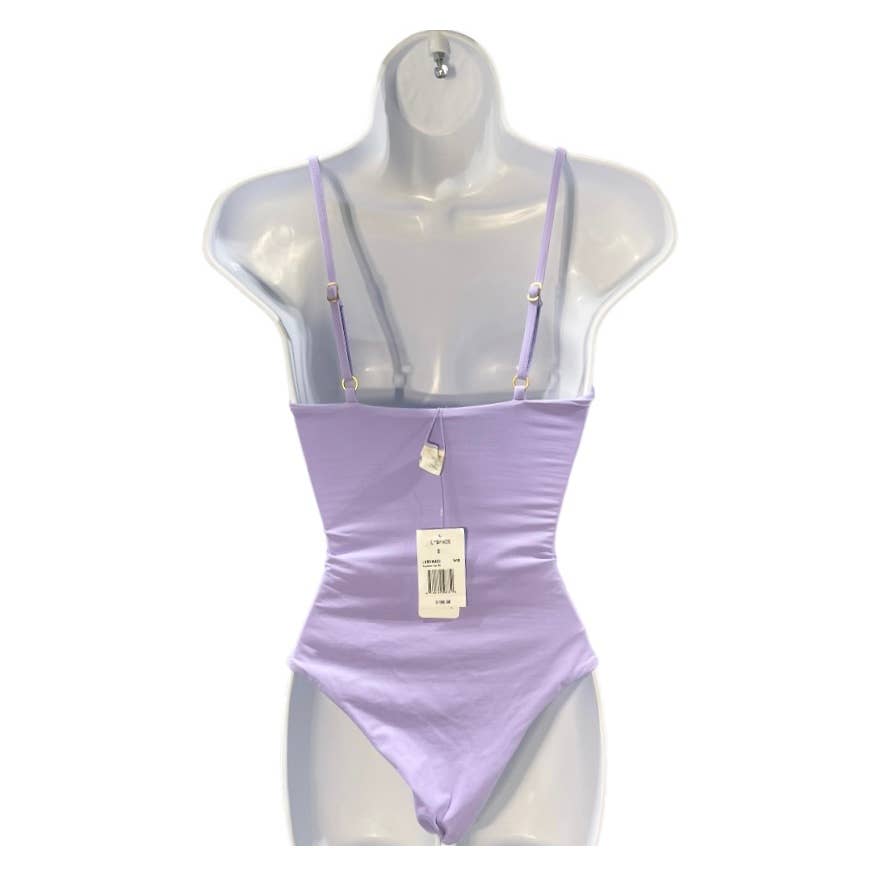 L*SPACE Revolve Roxanne One Piece Bitsy Cut Swimsuit Bathing Suit S Wisteria New - Premium from L*SPACE - Just $99.0! Shop now at Finds For You