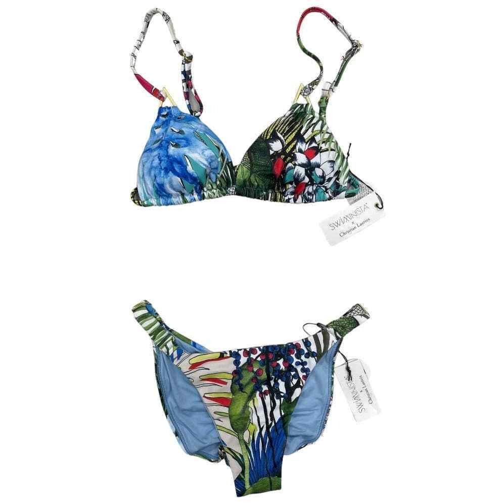 Christian Lacroix Swiminista Jardin Exo Chic Triangle Bikini Top Wise Bottom XL - Premium Clothing, Shoes & Accessories:Baby:Baby & Toddler Clothing:Bottoms from Christian Lacroix - Just $89.00! Shop now at Finds For You