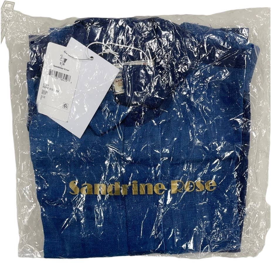 Free People x Sandrine Rose Patchwork Blouse Patchwork Denim Blue Size S - Premium from Free People - Just $89.0! Shop now at Finds For You