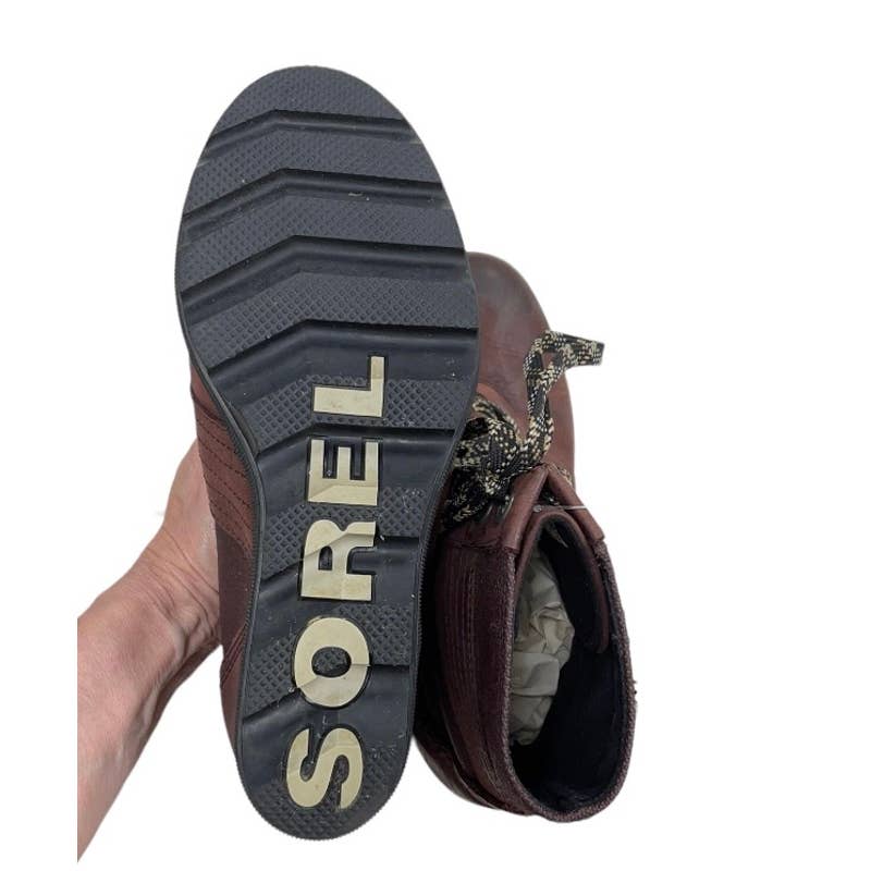 Sorel Lexie Waterproof Wedge Boots Booties Cattail Brown Size 8 - Premium from Sorel - Just $159.0! Shop now at Finds For You