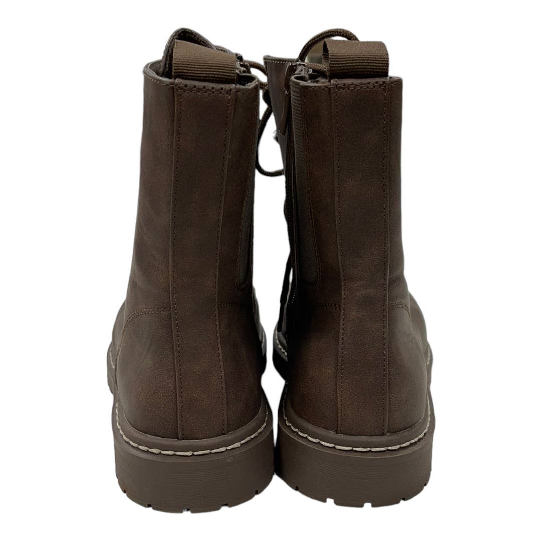 Torrid Stevie Lace Up Combat Boots Vegan Size 11 Brown - Premium from Torrid - Just $65.0! Shop now at Finds For You
