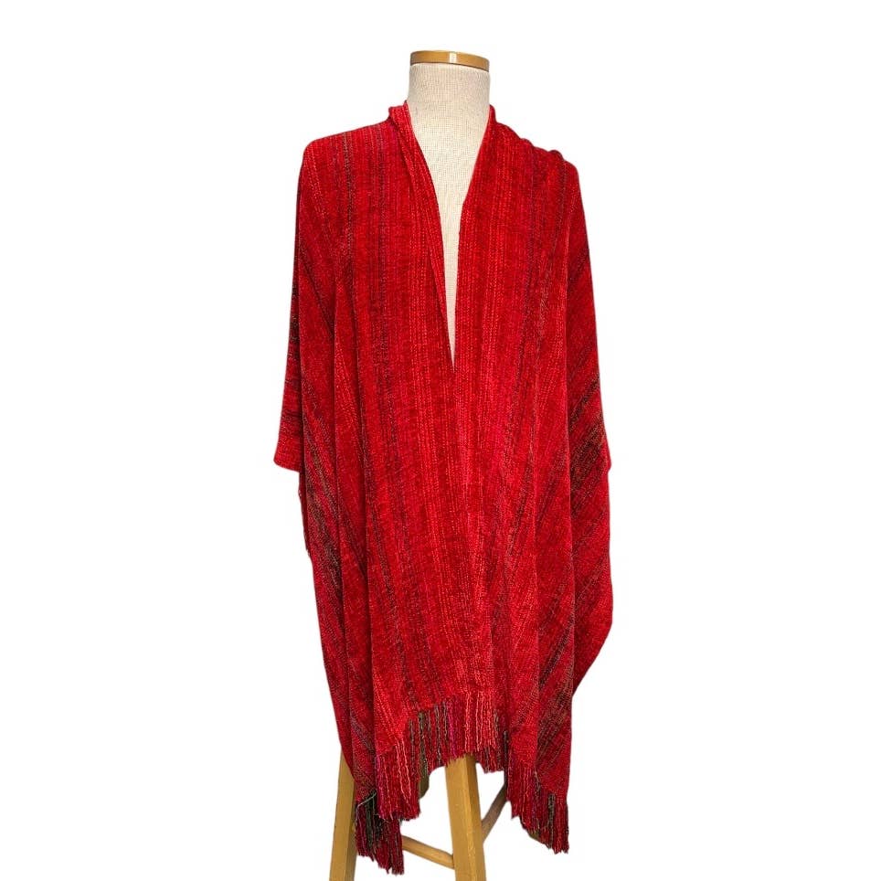 Lore Wills Handwoven Oversized Fringe Chenille Shawl New Mexico Artisan New - Premium from Lorne Wills - Just $126.0! Shop now at Finds For You