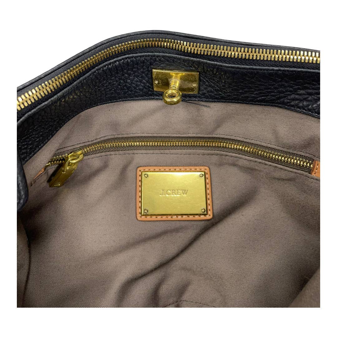 J Crew Brompton Pebbled Leather Hobo Handbag Purse Bag Black - Premium from J. Crew - Just $75.00! Shop now at Finds For You