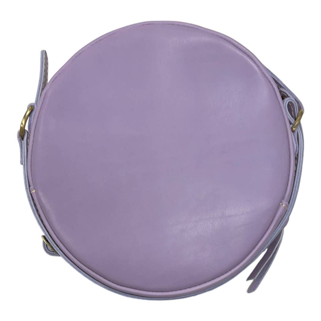 Portland Leather Goods Large Circle Crossbody Handbag New Lavendar - Premium from Portland Leather Goods - Just $119.0! Shop now at Finds For You