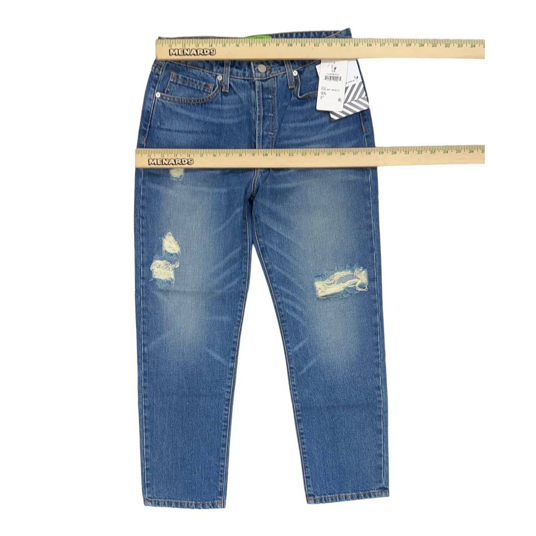 Free People x Sandrine Rose Distressed Straight Jeans Indigo Size 29 - Premium from Free People - Just $68.00! Shop now at Finds For You