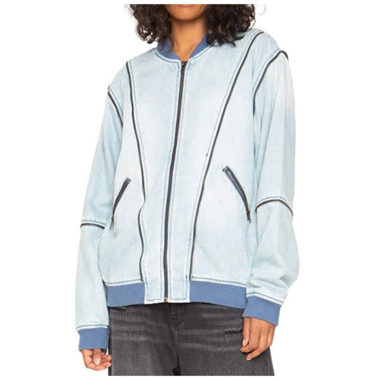 Free People x Sandrine Rose Zip Bomber Denim Jacket Coat Size S New - Premium  from Free People - Just $149.0! Shop now at Finds For You