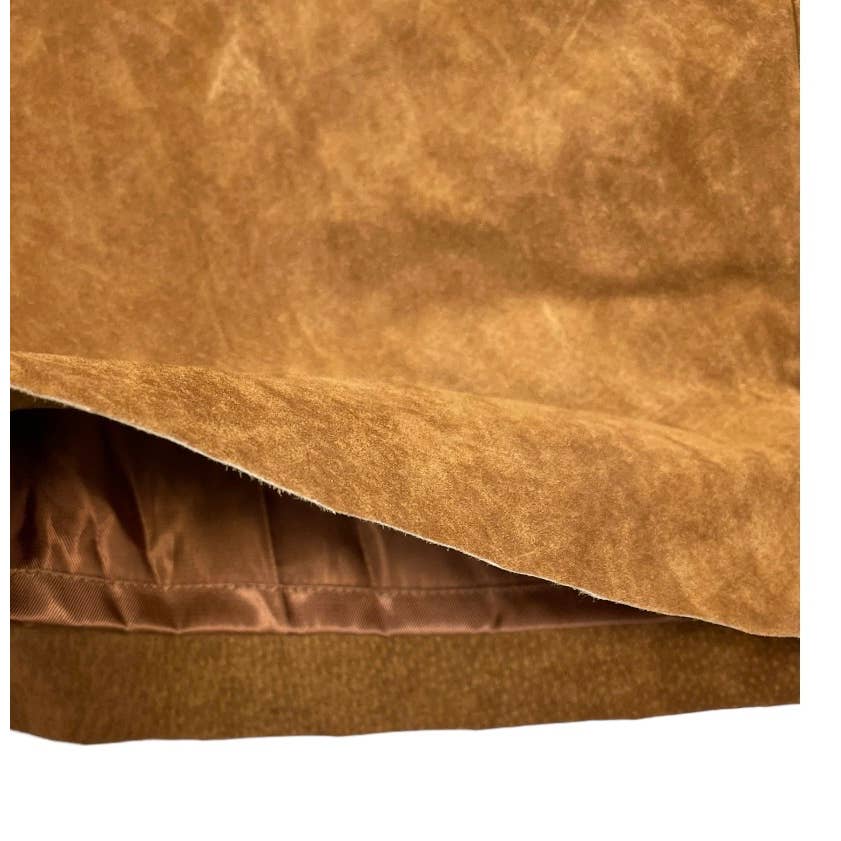 Zara Snap Front Suede Mini Skirt Size Large Brown New - Premium from ZARA - Just $45.0! Shop now at Finds For You