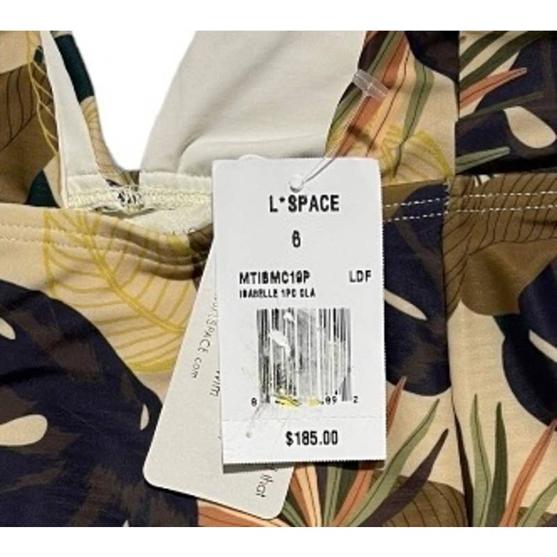 L*SPACE Isabelle One Piece Lotus Land Floral Swimsuit Bathing Suit 6 New - Premium from L*SPACE - Just $89.00! Shop now at Finds For You